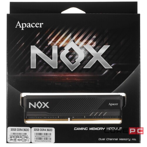 Оперативная память 32 Gb 3600 MHz Apacer OC NOX (AH4U32G36C25YMBAA-2)