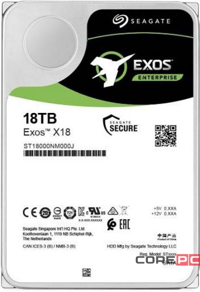 Жесткий диск Seagate 18000 Gb EXOS X18 (ST18000NM000J)