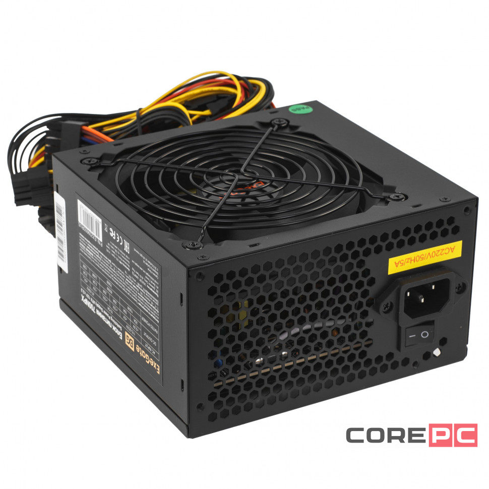 Блок питания ExeGate 700W 700NPX Black (EX259605RUS)