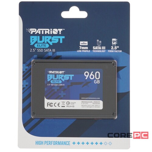 Твердотельный накопитель Patriot 960 Gb BURST E PBE960GS25SSDR