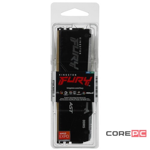 Оперативная память 8 Gb 5600 MHz Kingston FURY Beast RGB EXPO Black (KF556C36BBEA-8)