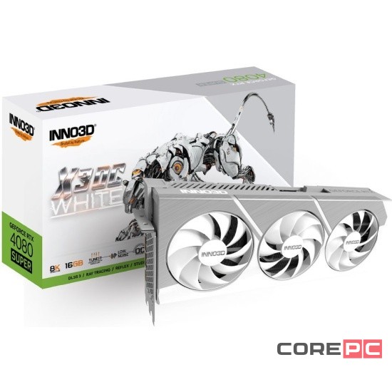 Видеокарта INNO3D (N408S3-166XX-18703259) GeForce RTX 4080 SUPER 16GB X3 OC WHITE