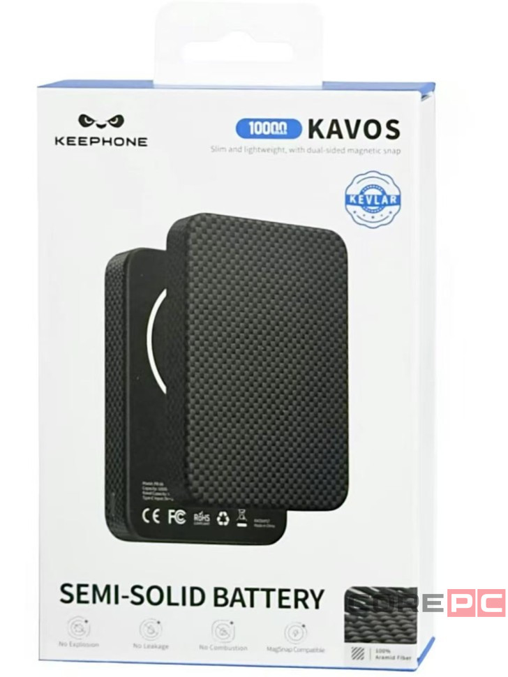 Powerbank магнитный с MagSafe Keephone Kavos Semi-Solid Battery 10000mAh чёрный