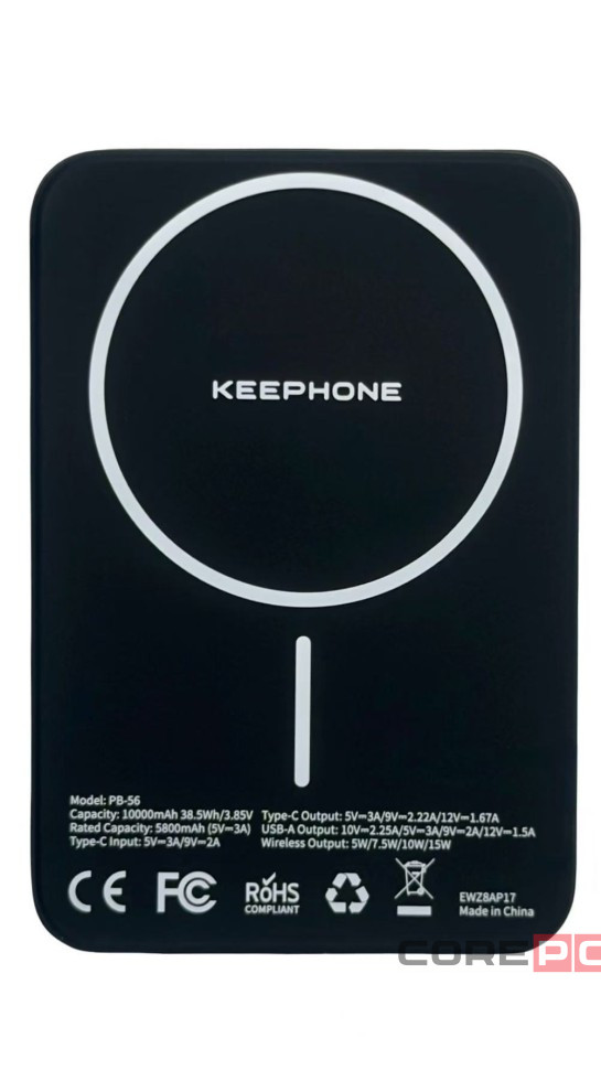 Powerbank магнитный с MagSafe Keephone Kavos Semi-Solid Battery 10000mAh чёрный