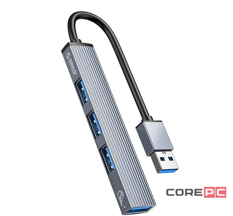 USB-хаб Orico AH-A13 4xUSB3.0 серый