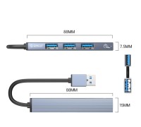 USB-хаб Orico AH-A13 4xUSB3.0 серый