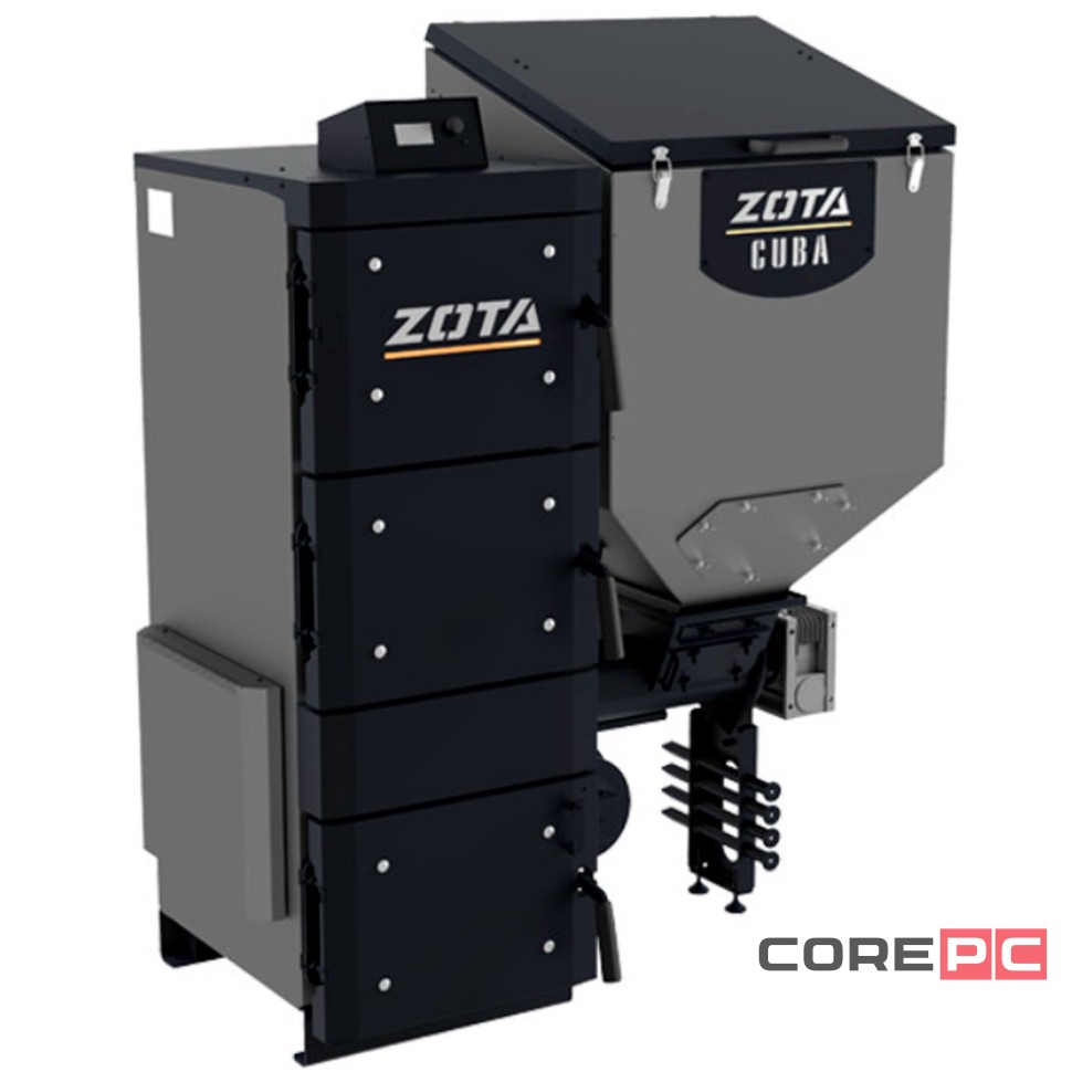 Котел ZOTA Cuba 100кВт с автоматической подачей топлива (комплект: котел + бункер + механизм подачи)