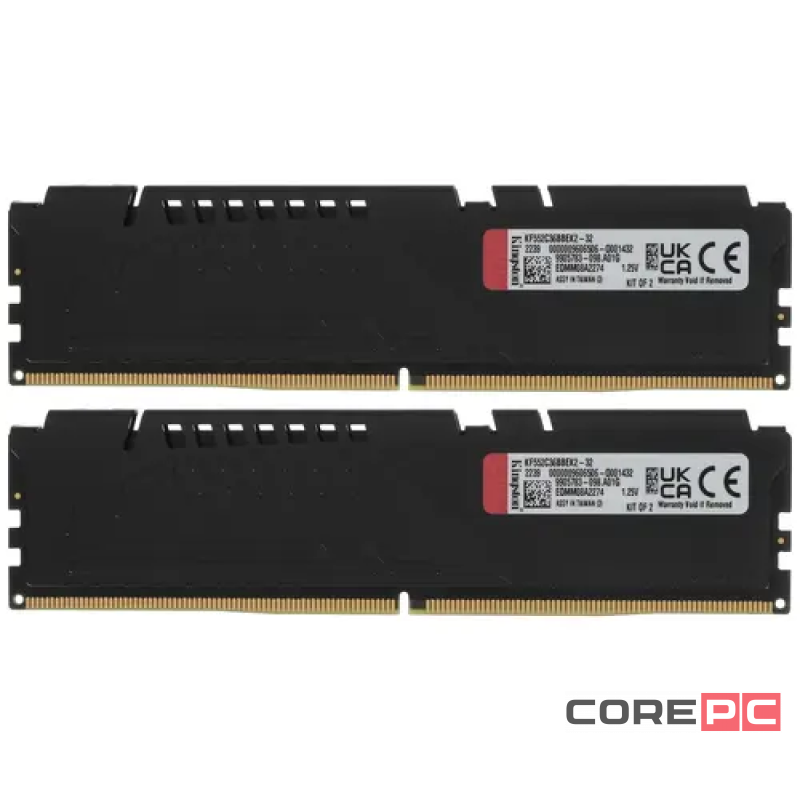 Оперативная память 32 Gb 5200 MHz Kingston FURY Beast EXPO Black (KF552C36BBEK2-32)
