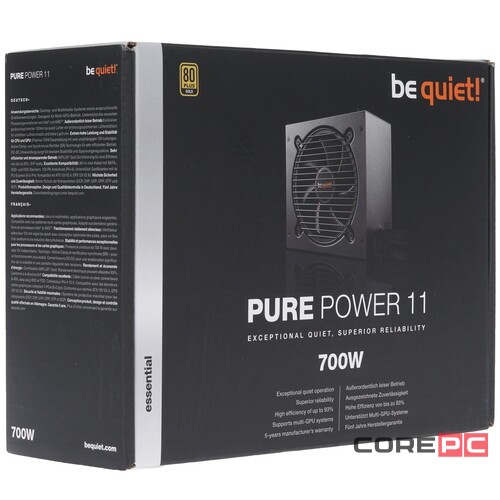 Блок питания Be Quiet! 700W PURE POWER 11 BN295