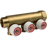 Коллектор сантехнический Giacomini с вентилями 3/4quot; x 1/2quot;E /3, R585CY063