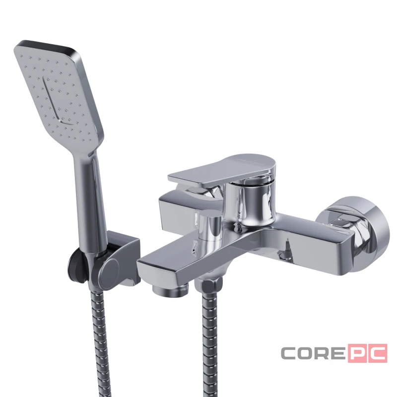 Смеситель для ванны MIXLINE МЛ24-01/ML24-01, рычажное управление, цвет хром