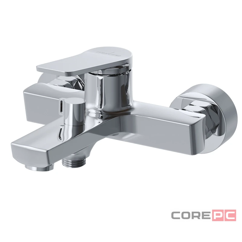 Смеситель для ванны MIXLINE МЛ24-01/ML24-01, рычажное управление, цвет хром