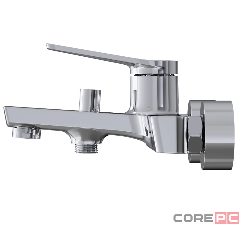 Смеситель для ванны MIXLINE МЛ24-01/ML24-01, рычажное управление, цвет хром