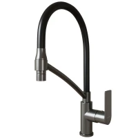 Смеситель для кухни MIXLINE МЛ33-108Г, рычажное управление, цвет графит