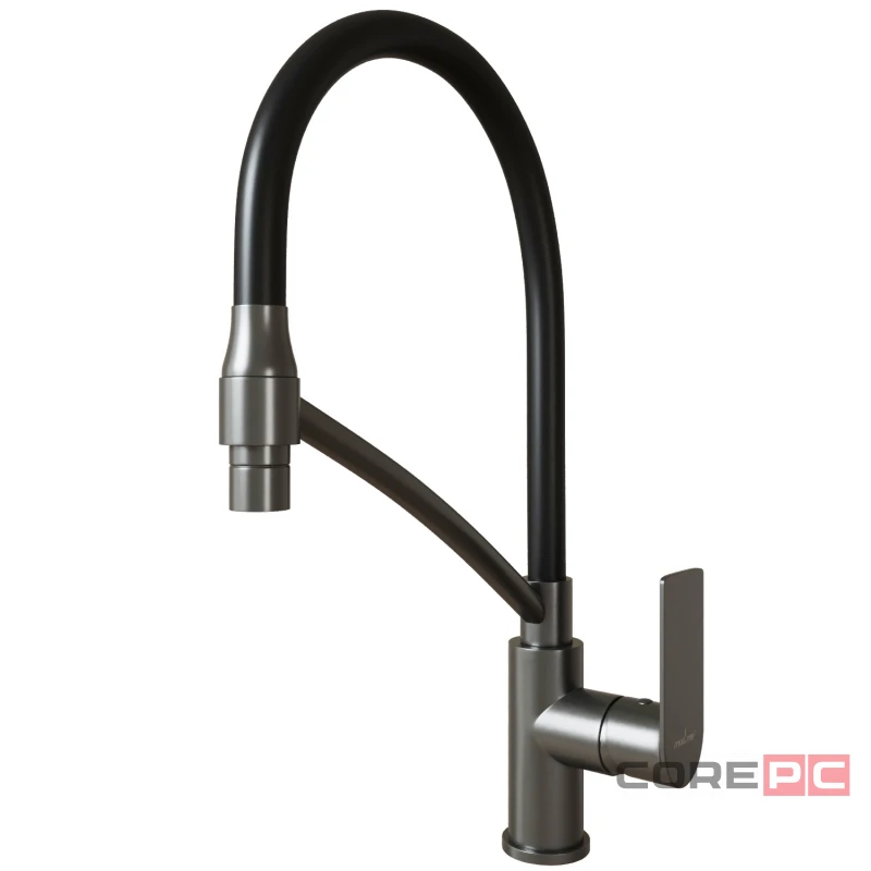 Смеситель для кухни MIXLINE МЛ33-108Г, рычажное управление, цвет графит