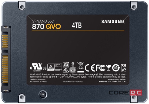 Твердотельный накопитель Samsung 4000 Gb 870 QVO MZ-77Q4T0BW