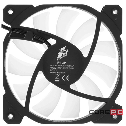 Вентилятор для корпуса 1STPLAYER F1 Black F1-BK bulk