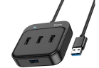 Адаптер Hoco HB31 4 в 1 Type-C на 4xUSB 2.0 0.2m (Black)