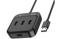 Адаптер Hoco HB31 4 в 1 Type-C на 4xUSB 2.0 0.2m (Black)