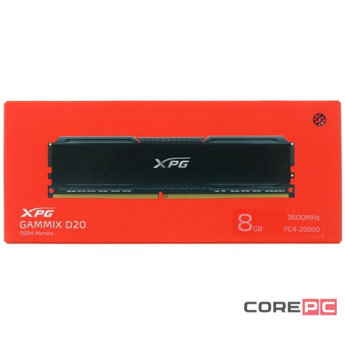 Оперативная память 8 Gb 3600 MHz ADATA XPG GAMMIX D20 (AX4U36008G18I-CBK20)