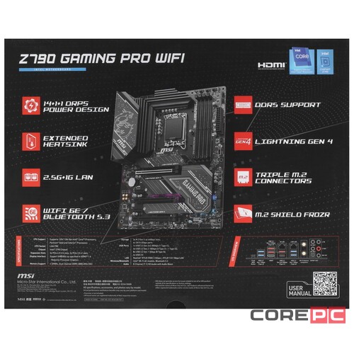 Материнская плата MSI Z790 GAMING PRO WIFI