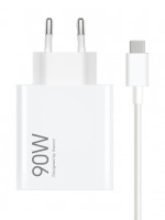 Сетевое зарядное устройство Xiaomi MI 1USB/2C 90W (MDY-19-EK) с кабелем Type-C белое