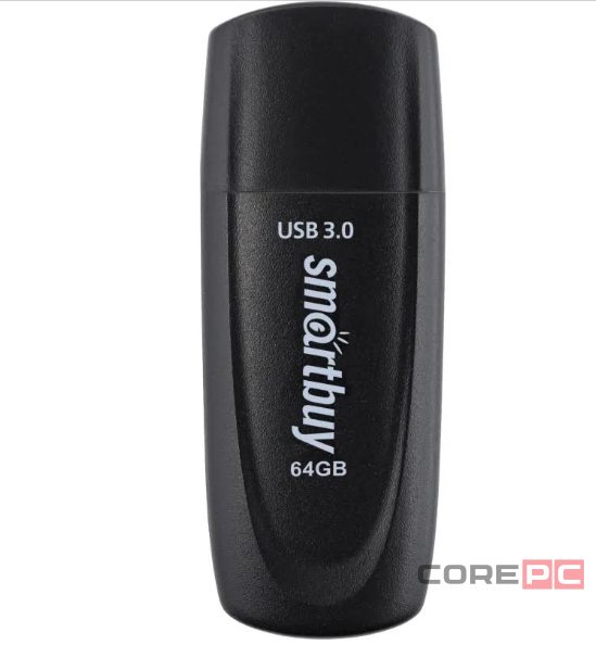 3.0/3.1 USB флеш накопитель Smartbuy 064GB Scout Black (SB064GB3SCK)
