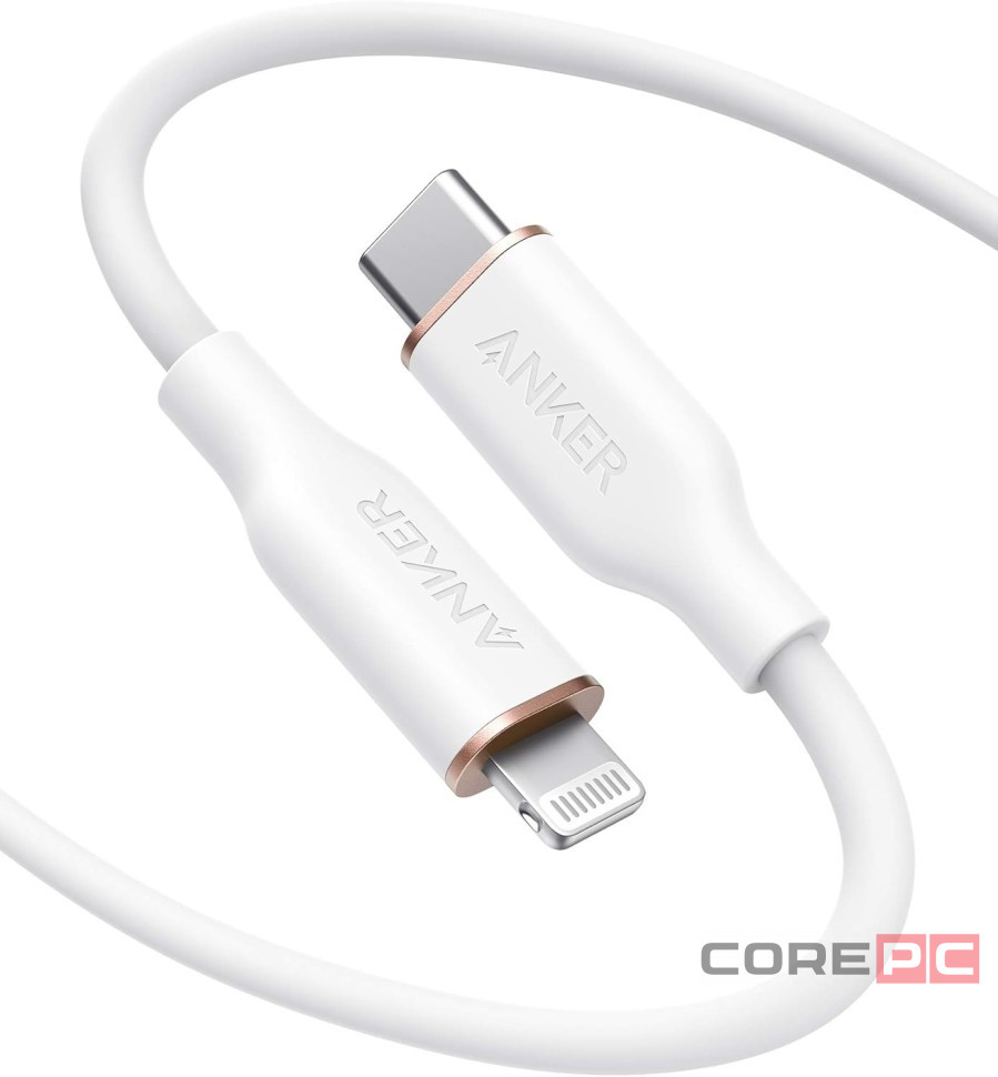 Usb Кабель-зарядка Type-C на Lightning Anker PowerLine III Flow (A8663621) 1.8м белый
