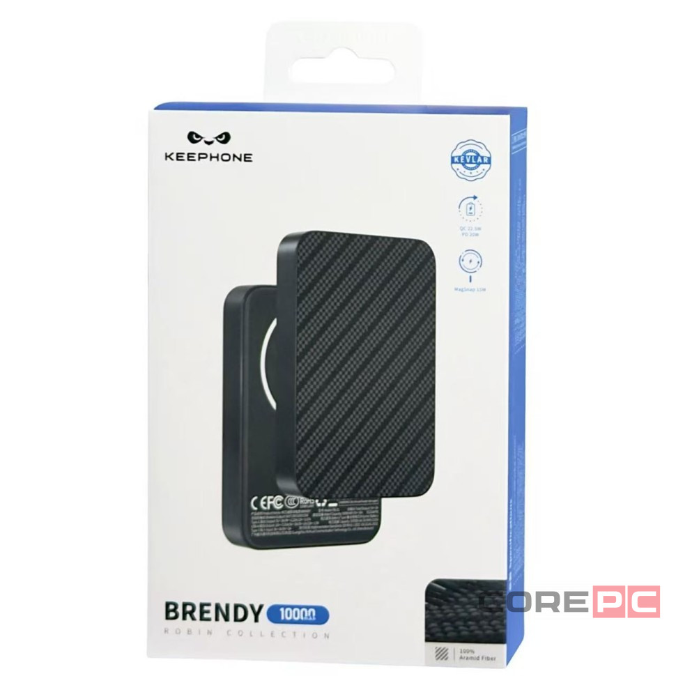 Powerbank магнитный с MagSafe Keephone Brendy Robin 10000mAh черный