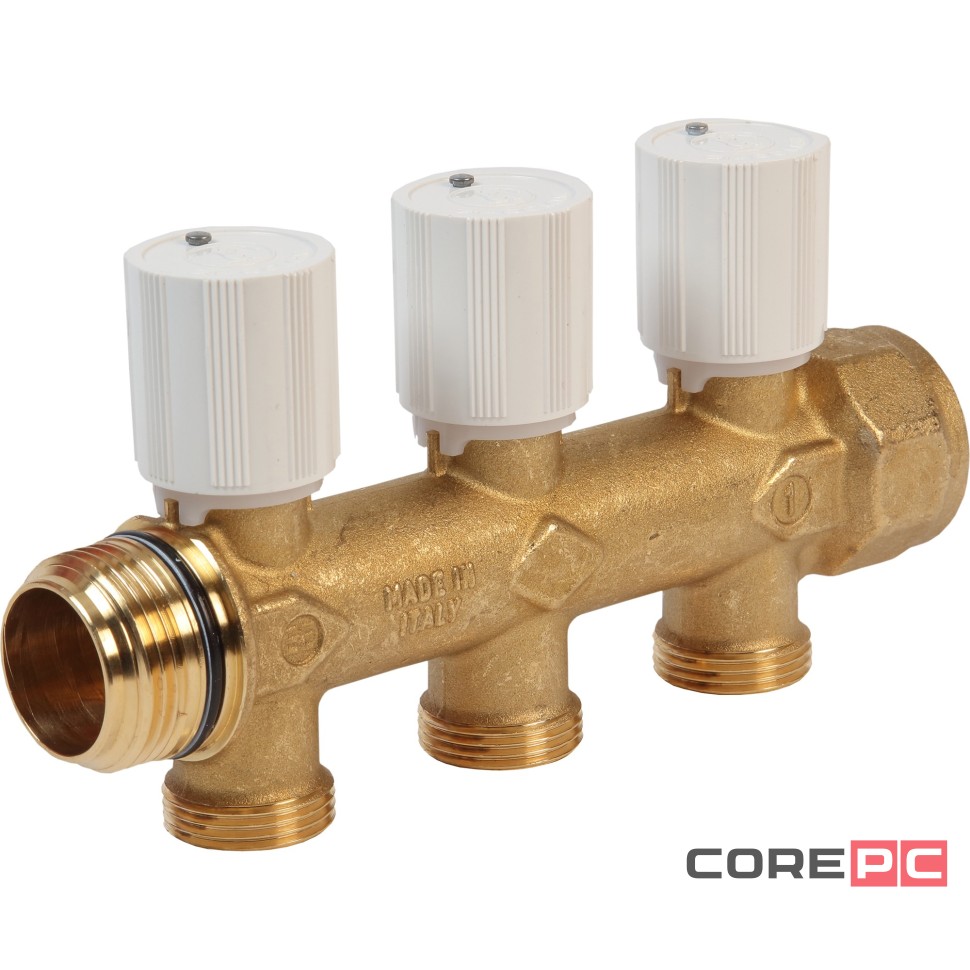 Коллектор сборный Giacomini с регулирующими клапанами 1quot; x 3/4quot;E /3, R583VY113