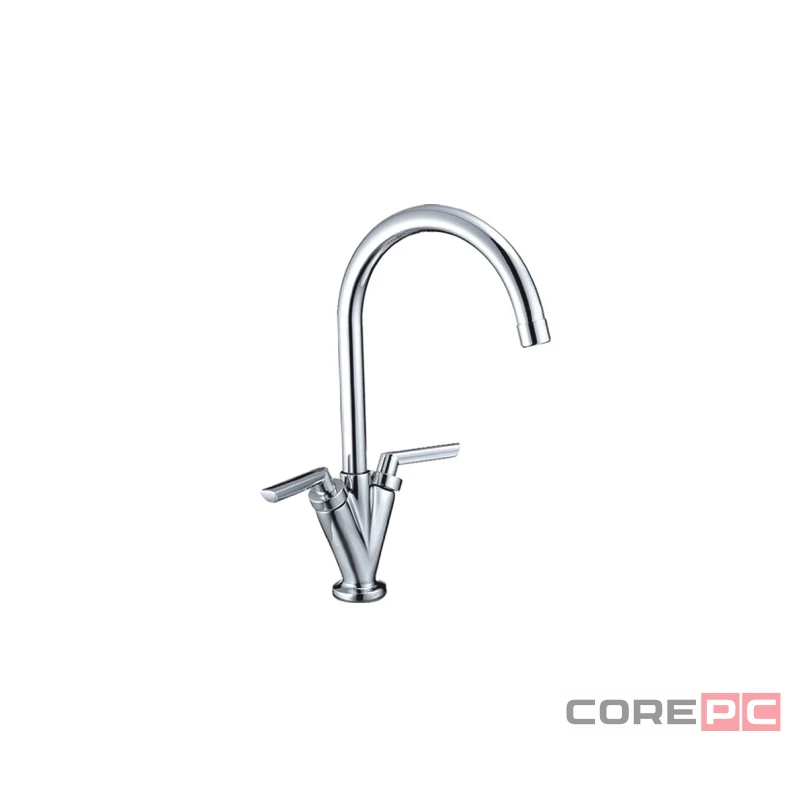 Смеситель для кухни Haiba HB4098, вентильное управление, цвет хром