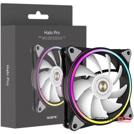 Вентилятор для корпуса ALSEYE HALO PRO B-P ARGB Black (AS.04.02.0084)