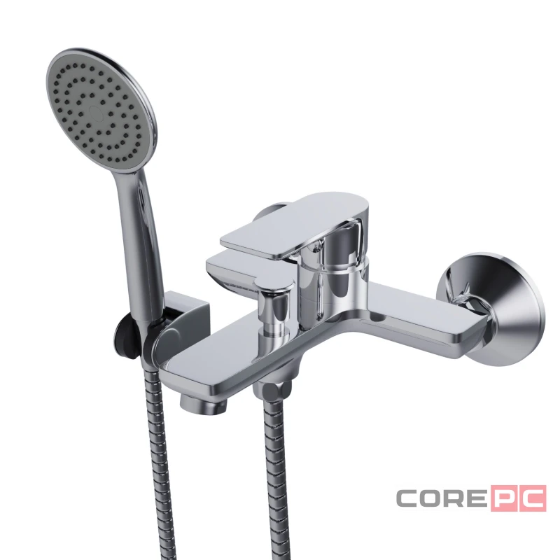Смеситель для ванны MIXLINE МЛ26-01/ML26-01, рычажное управление, цвет хром