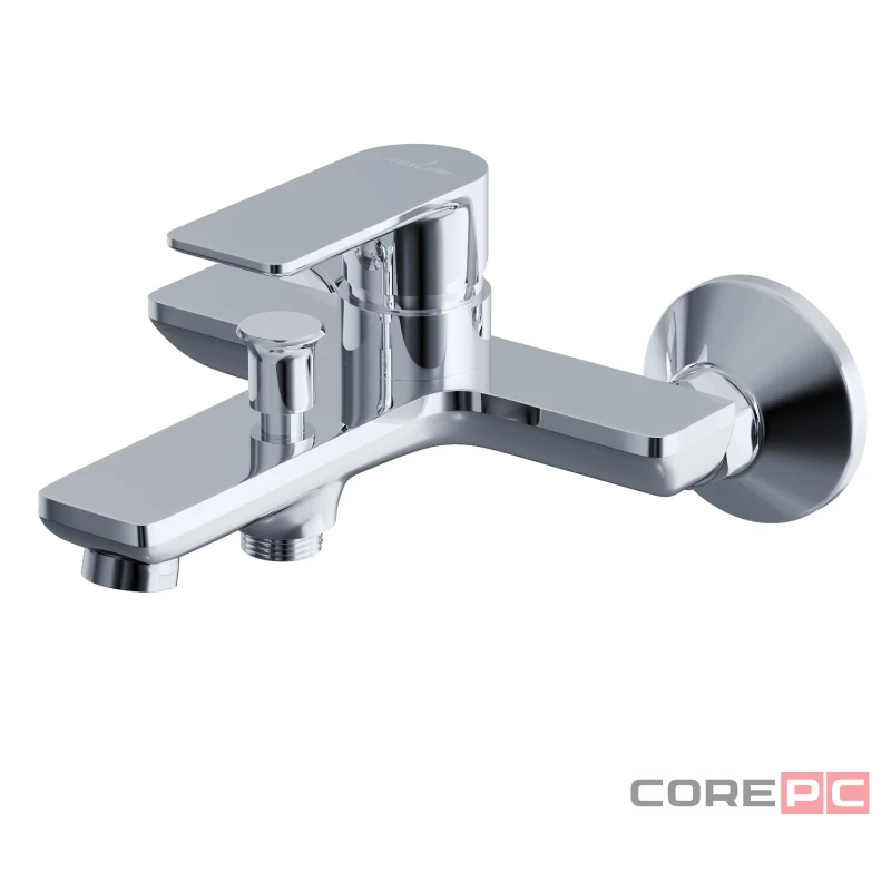 Смеситель для ванны MIXLINE МЛ26-01/ML26-01, рычажное управление, цвет хром