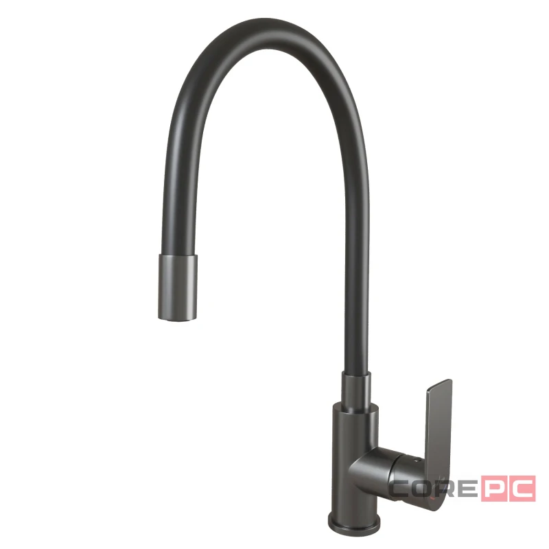 Смеситель для кухни MIXLINE МЛ33-098Г, рычажное управление, цвет графит