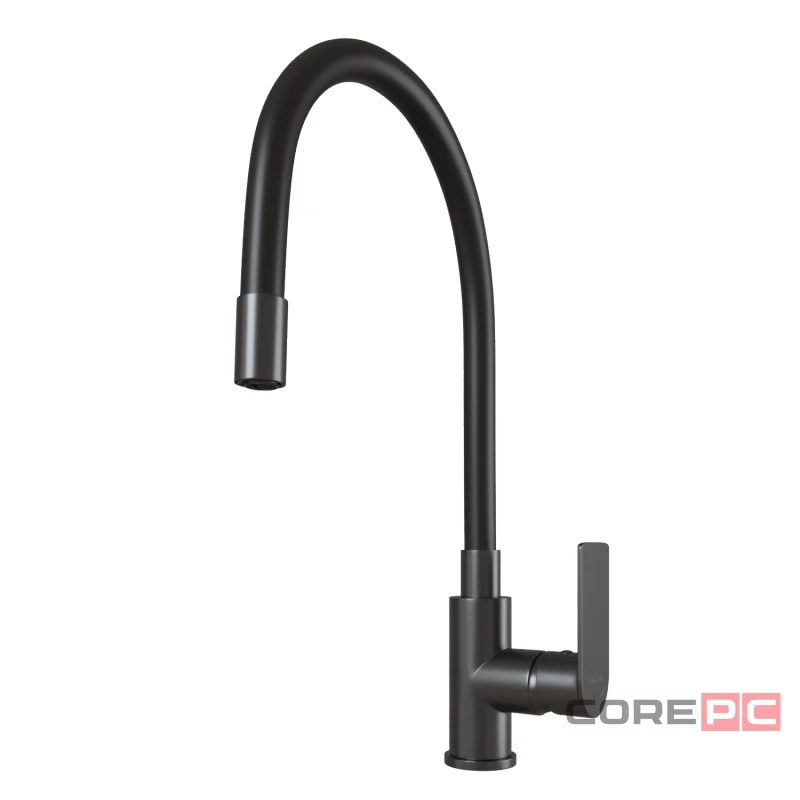 Смеситель для кухни MIXLINE МЛ33-098Г, рычажное управление, цвет графит
