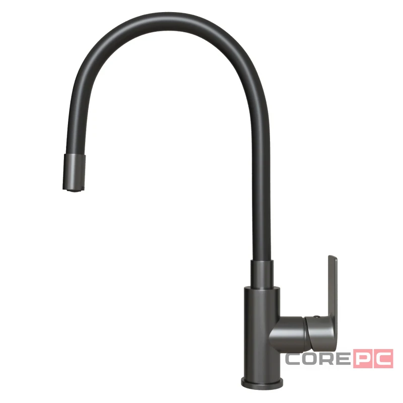 Смеситель для кухни MIXLINE МЛ33-098Г, рычажное управление, цвет графит