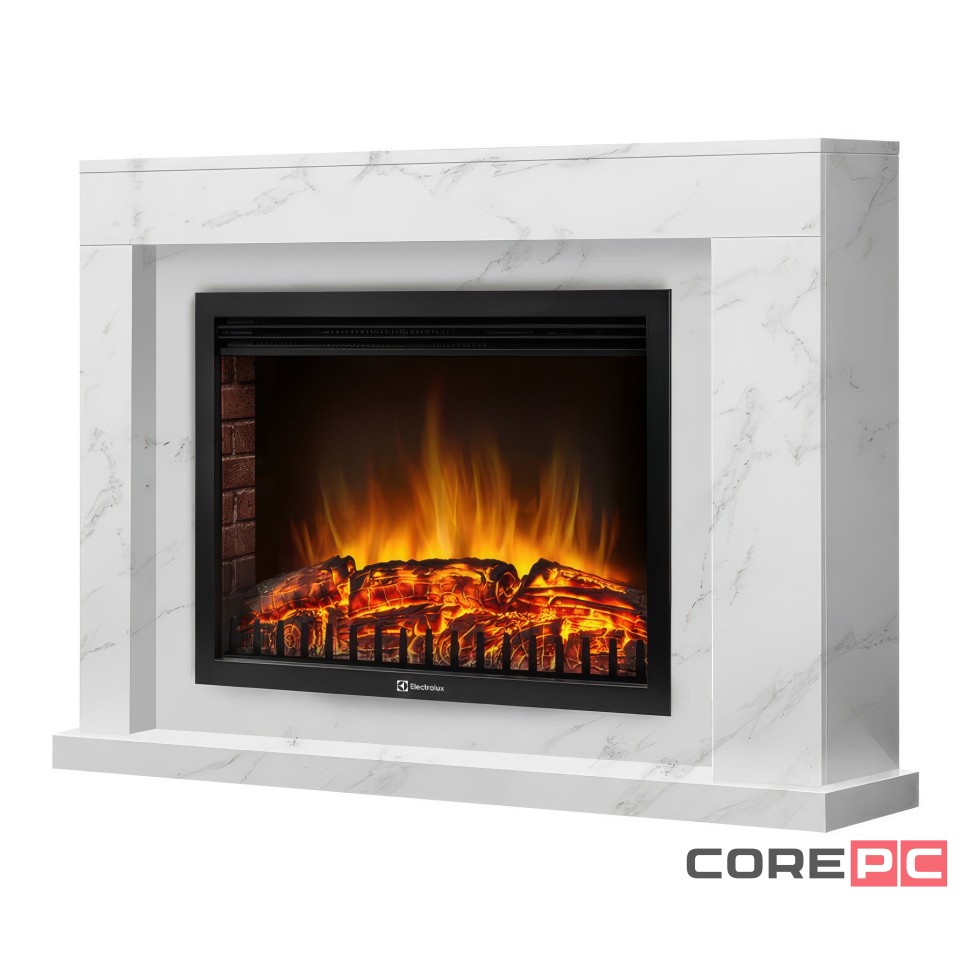 Портал Firelight Simple 25 белый мрамор