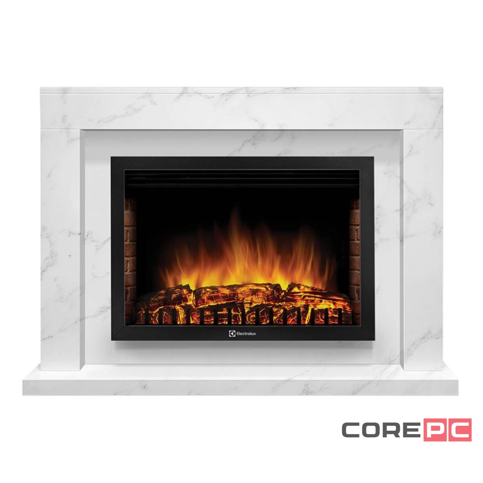 Портал Firelight Simple 25 белый мрамор