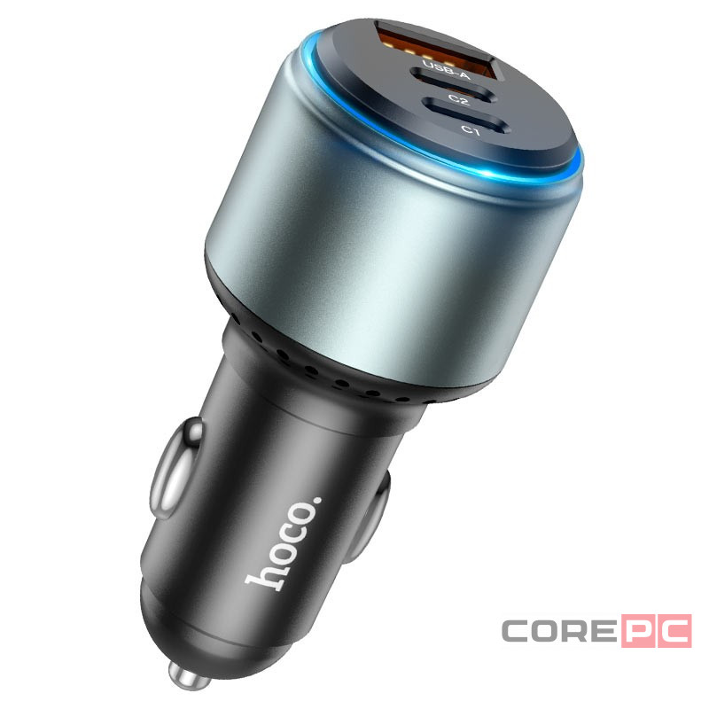 Автомобильное заряд. устр. Hoco NZ9 1USB/2USB-C 3A 95W черное
