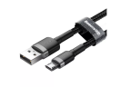 Кабель Baseus Cafule Cable 2.4A (USB) на (Micro-USB) (CAMKLF-BG1) 100см тканевая оплётка (черный)