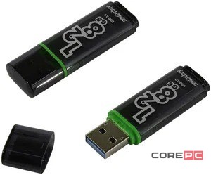 3.0 USB флеш накопитель Smartbuy 128GB Glossy Dark Grey (SB128GBGS-DG)