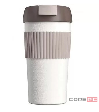 Термокружка Kiss Kiss Fish Rainbow 490ml серо-белая