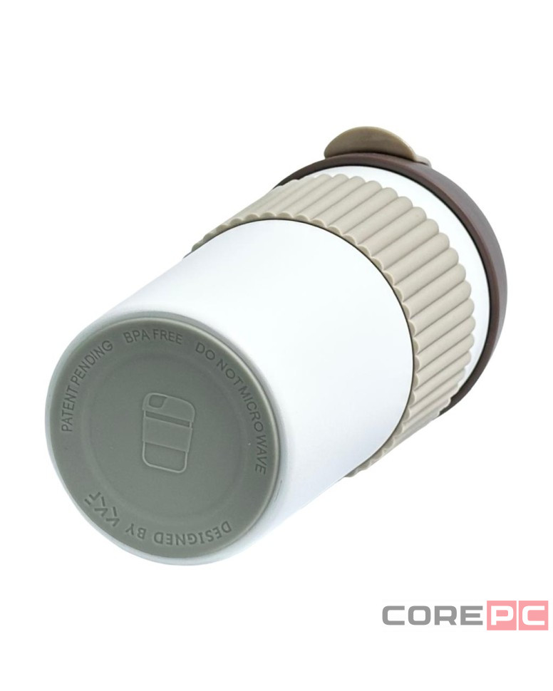 Термокружка Kiss Kiss Fish Rainbow 490ml серо-белая