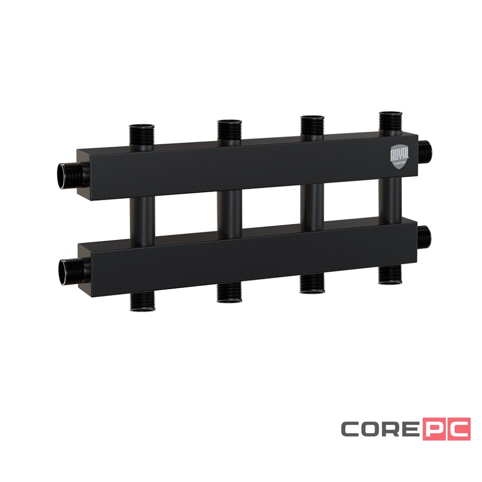 Коллектор на 4-5 выходов (вверх-вниз), Ду 25 с кронштейнами