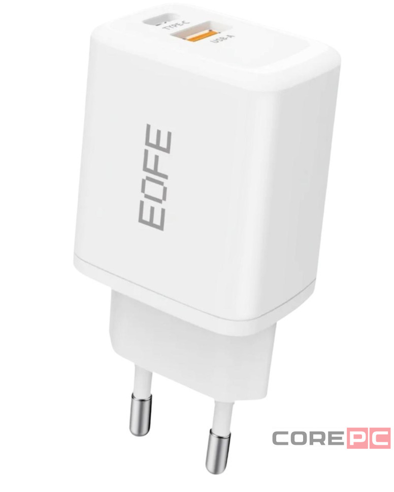 Сетевое зарядное устройство EOFE E203 1C/1USB 20W белое