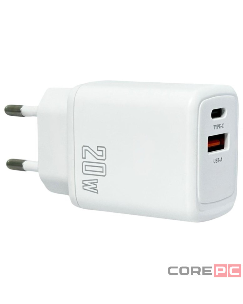 Сетевое зарядное устройство EOFE E203 1C/1USB 20W белое