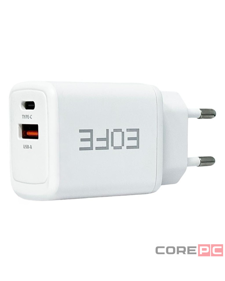 Сетевое зарядное устройство EOFE E203 1C/1USB 20W белое