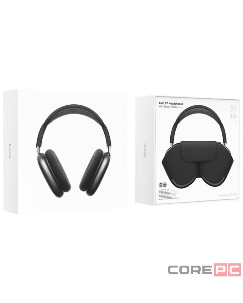 Стереонаушники Bluetooth полноразмерные Hoco W58 BT5.4/ANC/500mAh серые