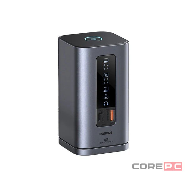 USB-C хаб Baseus Spacemate Series 11в1 3USB/2HDMI/2DP/2USB-C/RJ45/AUX (B00568101813-00) черный